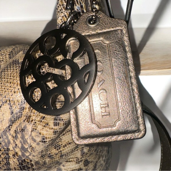 Coach Kristin Leather Python Embossed Hobo Shoulder Crossbody Shoulder Bag EUC - Picture 4 of 16